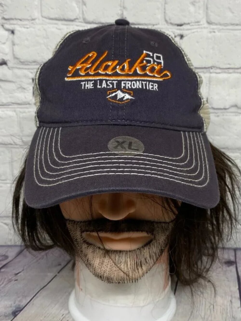 Alaska Hat Cap Snapback Gray White Trucker Mesh 59 The Last Frontier